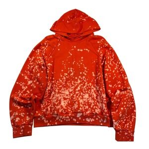 liberal youth ministry NWT red orange bleached hoodie european streetwear y2k